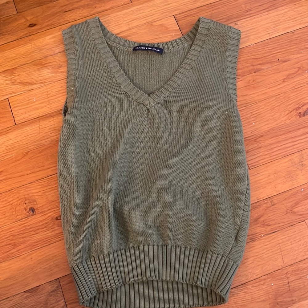 Brandy Melville green sweater vest